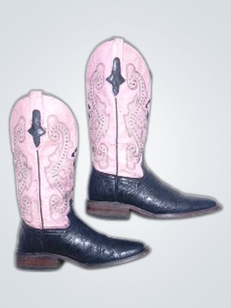 Lucchese Pink Embroidered Cowboy Boots