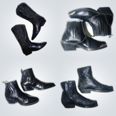 Y2K Black Leather Boots