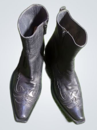 Bally Black Leather Cowboy Ankle Boots