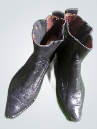 Black Leather Cowboy Boots