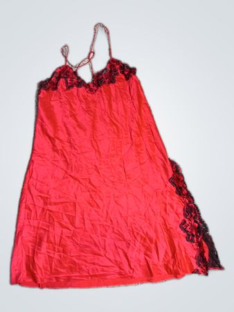 Janet Reger Red Lace Slip Dress