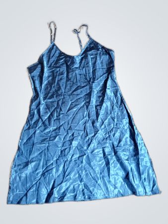 Blue Satin Chemise
