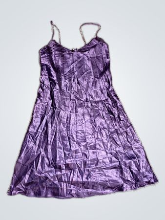 Secret Purple Satin Slip Dress
