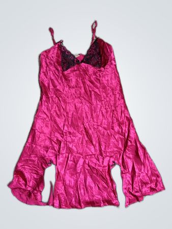 Pink Satin Chemise