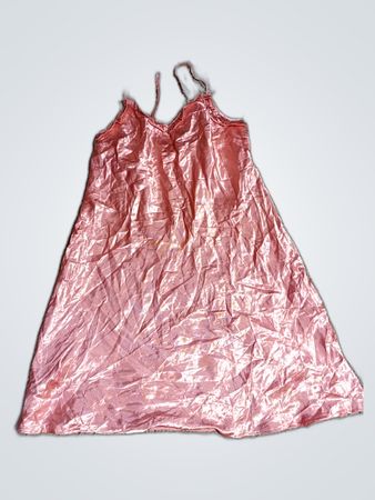 Pink Satin Slip Dress