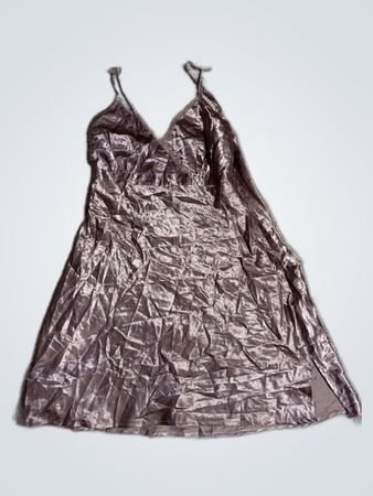 Jolinesse Purple Satin Dress