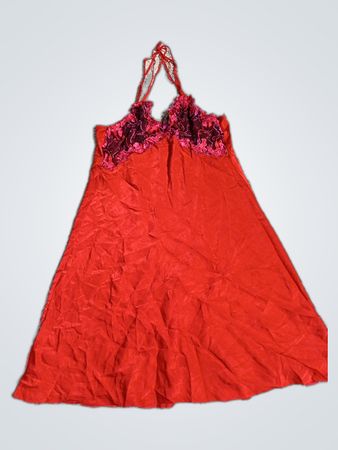 Red Lace-Trimmed Chemise