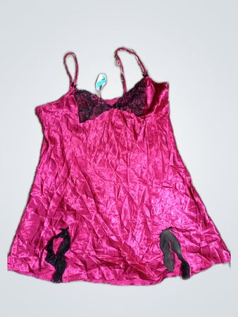 Pink Satin Chemise