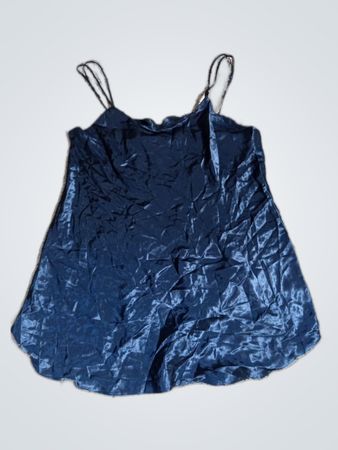 Blue Satin Chemise