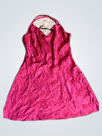 Twilight Red Satin Slip Dress