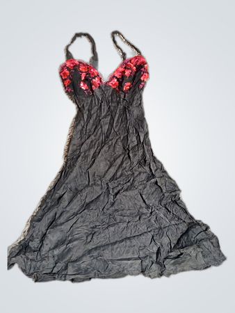 Reger Black Slip Dress