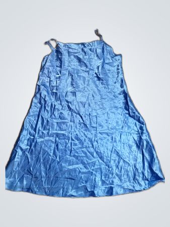 Secret Possessions Blue Satin Slip Dress