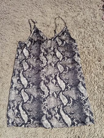 Snake Print Velvet Mini Dress