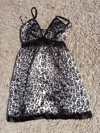 Leopard Print V-Neck Mini Dress