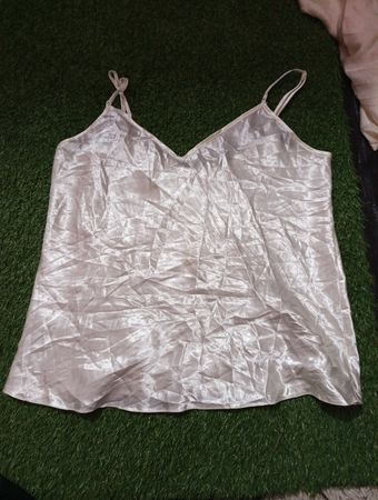 Bershka Top en Satin à Bretelles