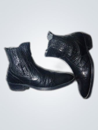 Black Leather Ankle Boots