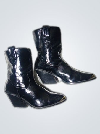 Black Patent Cowboy Boots