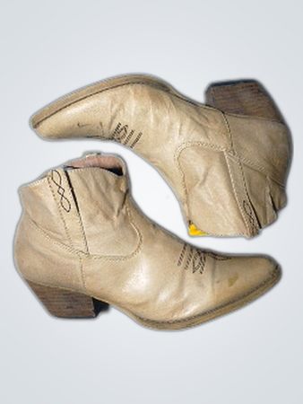 Frye Tan Leather Cowboy Boots