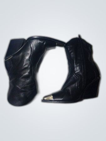 Unbranded Black Leather Cowboy Boots