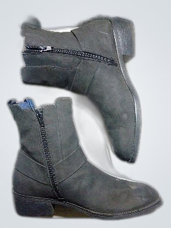Unbranded Gray Leather Ankle Boots