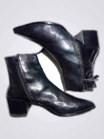 Black Leather Ankle Boots