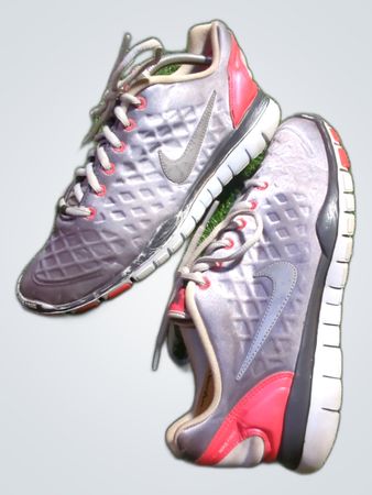 Nike Gray Lace-Up Running Sneakers