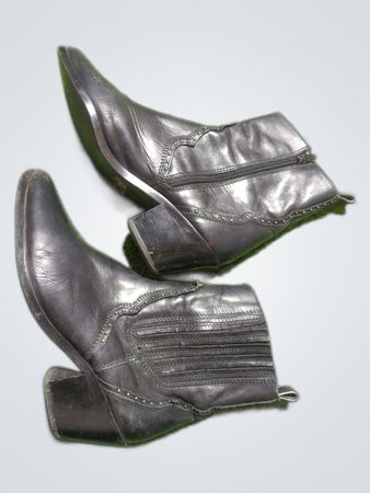 Costes Black Leather Cowboy Boots