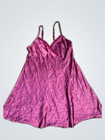 St Michael Purple Satin Slip Dress