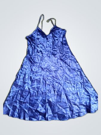 Blue Silk Dress