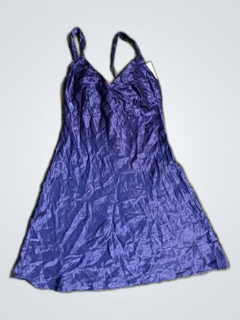 Blue Satin Dress