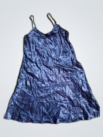 Essentials Navy Satin Slip Dress