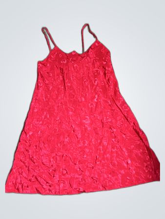 George Red Satin Slip Dress