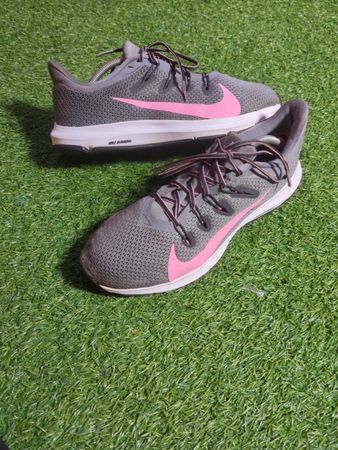 Nike Grey Mesh Running Sneakers