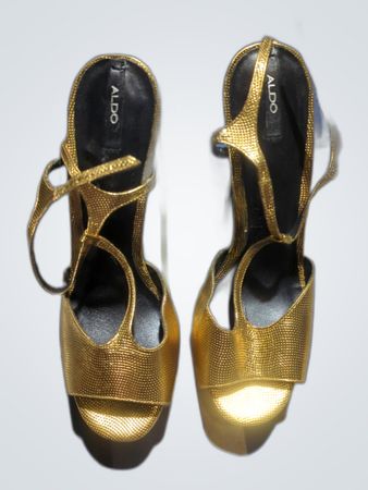 Aldo Gold Strappy Heeled Sandals