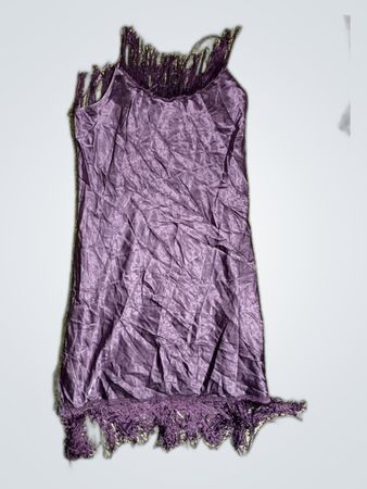 Marks & Spencer Black Fringed Satin Camisole