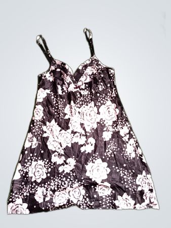 Black Floral Slip Dress