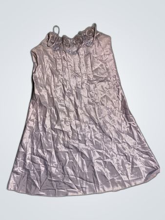 Silver Satin Dress