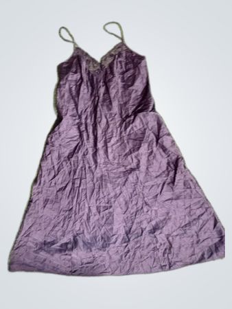 St Michael Black Lace Trim Slip Dress