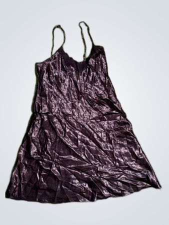 Unbranded Black Satin Slip Dress
