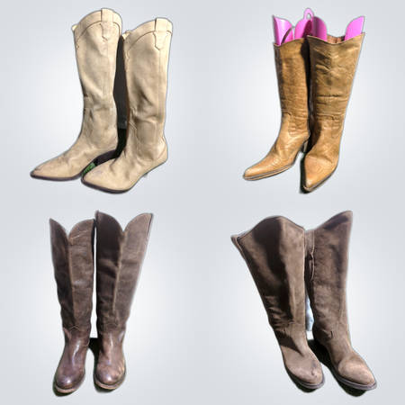 Tan Cowboy Boots Bundle - Manolo Blahnik, NeroGiardino, Nine West & More