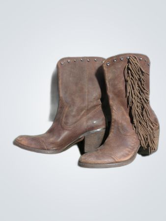 Luxury Rebel Brown Leather Cowboy Boots