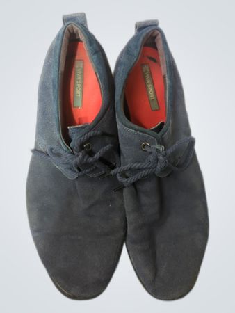 Superga Navy Suede Schnürschuhe