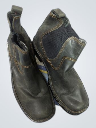 Clarks Schwarze Leder Chelsea-Stiefel