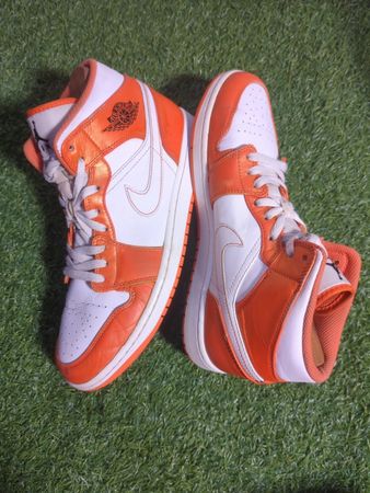 Nike Air Jordan 1 High Top Sneakers White Orange