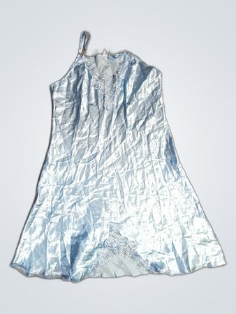 Citygirl Blue Satin Slip Dress