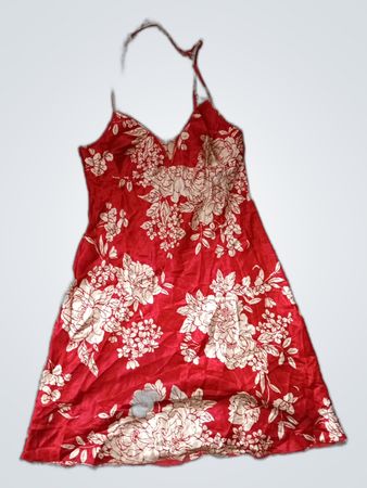 Red Floral Slip Dress