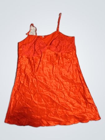 Orange Satin Chemise