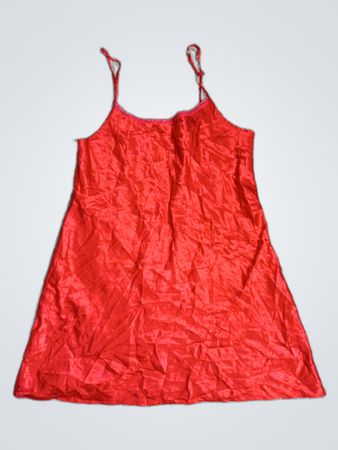 Red Satin Cami Dress