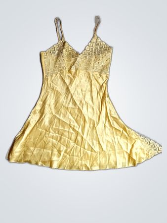 Stiggy Yellow Lace Slip Dress