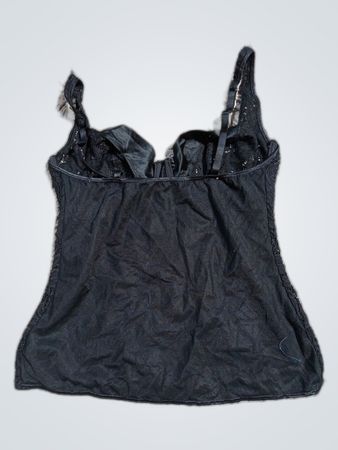 Black Lace Bustier Top